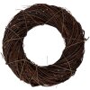 Clayre & Eef 6RO0605L Natürlicher Rattan-Weihnachtskranz Ø 50 cm x 12 cm