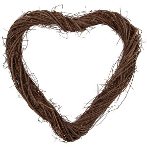 Clayre & Eef 6RO0606M Herzform Kranz aus Rattan...