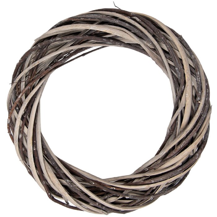 Круглая гирлянда Clayre & Eef Ø 30 см, коричнево-бежевый
