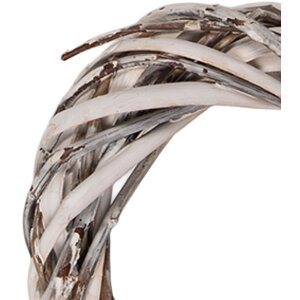 Clayre & Eef Deko Kranz Rattan Weiß Ø...