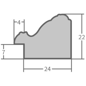 Фоторамка MendeFrames барокко дерево H530 серебро 40x60 см