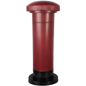 Почтовый ящик Clayre & Eef Ø 36x86 см, красно-чёрный, металлический