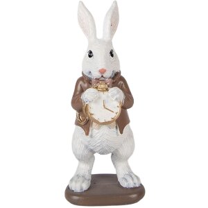 Фигурка кролика Clayre & Eef, бело-коричневая, 7x7x16 см