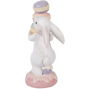 Фигурка кролика Clayre & Eef белая/розовая 8x6x14 см