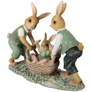 Кролик Clayre & Eef 17x7x14 см, коричнево-зеленый,...