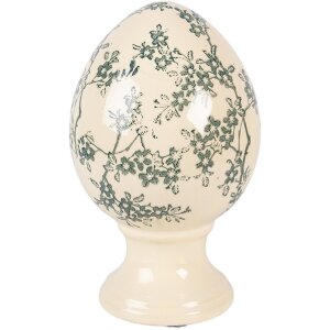 Керамическое яйцо Clayre & Eef, желто-зеленое, на...