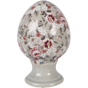 Керамическое яйцо Clayre & Eef серо-розовое Ø...