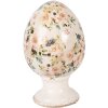 Декоративное керамическое яйцо Clayre & Eef на подставке, бежево-розовое, Ø 15x24 см