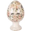 Керамическое яйцо Clayre & Eef на подставке, бежево-розовый оттенок, Ø 17x28 см