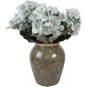 Ваза Clayre & Eef 6CE2411M, зеленобурый керамический...