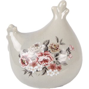 Керамическая фигурка курицы Clayre & Eef серо-розовая...