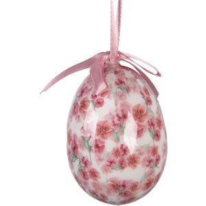 Подвески в виде яиц Clayre & Eef, 9 шт., белые и розовые, Ø 5x8 см
