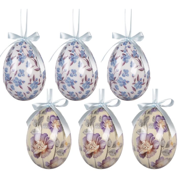 Набор подвесок в виде яиц Clayre & Eef, 6 шт., Ø 7x10 см