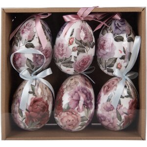 Набор вешалок в виде яиц, 6 шт., белый/розовый, Ø...