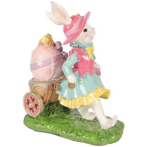 Фигурка кролика Clayre & Eef бело-зеленая, 19x11x23 см