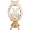 Декоративное яйцо Clayre & Eef с кроликом, бело-золотое, 17x12x31 см