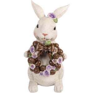 Фигурка кролика Clayre & Eef, бело-коричневая,...