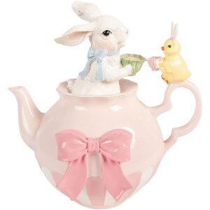 Фигурка кролика Clayre & Eef, бело-розовая, 20x14x20 см