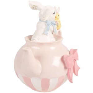 Фигурка кролика Clayre & Eef, бело-розовая, 20x14x20 см