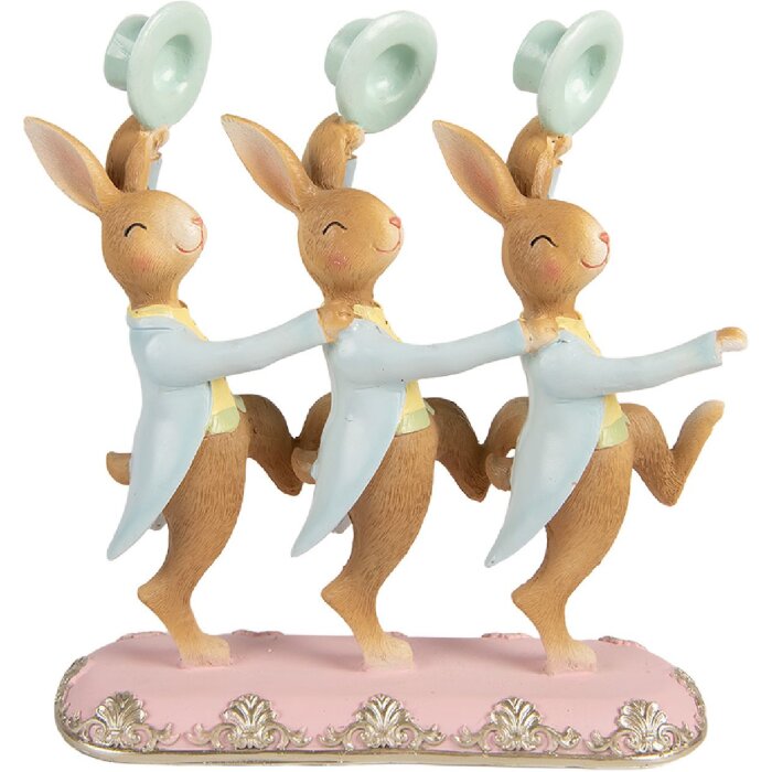 Фигурка кролика Clayre & Eef коричнево-синяя, 23x8x25 см