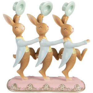 Фигурка кролика Clayre & Eef коричнево-синяя, 23x8x25 см