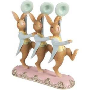 Фигурка кролика Clayre & Eef коричнево-синяя, 23x8x25 см