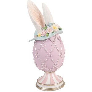 Декоративное яйцо Clayre & Eef фиолетово-белое...