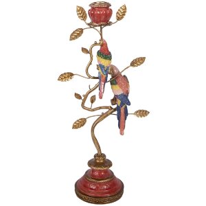 Стенд для свечей Clayre & Eef с птицами, золотой,...