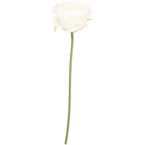 Искусственная роза Clayre & Eef 9x9x35 см, бело-зеленая