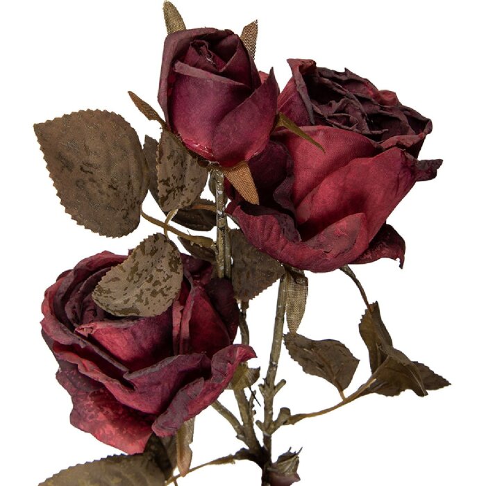 Декоративная ветка с цветами Clayre & Eef, красно-зеленая, 12x12x70 см