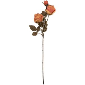 Декоративная ветка с цветами Clayre & Eef, оранжево-зелёная, 12x12x70 см