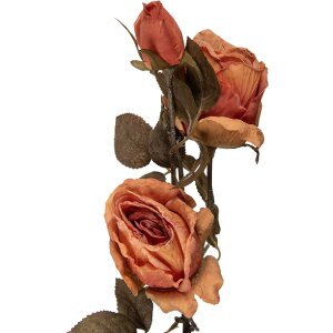 Декоративная ветка с цветами Clayre & Eef, оранжево-зелёная, 12x12x70 см