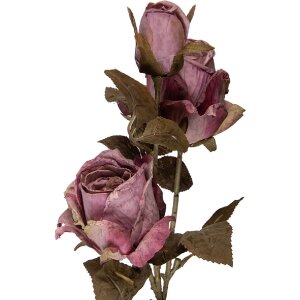 Декоративная ветка Clayre & Eef с цветами, фиолетово-зеленая, 12x12x70 см