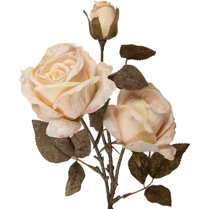 Декоративная ветка с цветами Clayre & Eef, 12x12x70 см, белый и зеленый