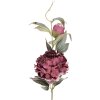 Декоративная ветка Clayre & Eef с цветами фиолетово-зеленые 14x14x78 см