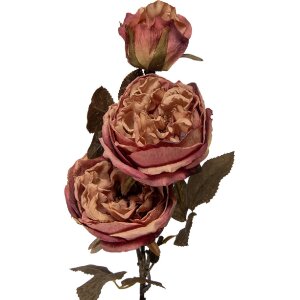 Декоративная ветка с цветами Clayre & Eef, 12x15x70 см, розовый и зеленый