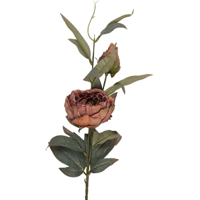 Декоративная ветка с цветами Clayre & Eef, розово-зеленая, 14x14x83 см