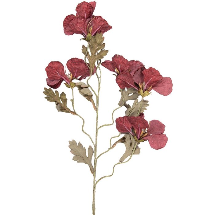 Декоративная ветка с цветами Clayre & Eef, красно-зеленая, 8x21x82 см