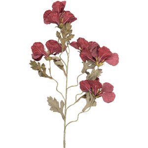 Декоративная ветка с цветами Clayre & Eef, красно-зеленая, 8x21x82 см