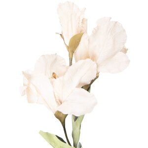 Декоративная ветка с цветами Clayre & Eef, бежево-зеленая, 10x18x85 см