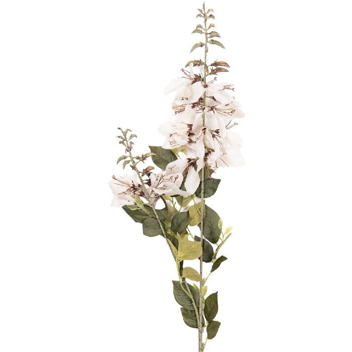 Декоративная ветка с цветами Clayre & Eef, бело-зеленая, 10x13x100 см