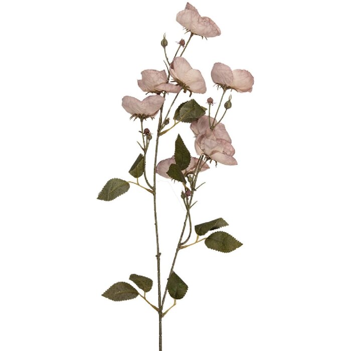 Декоративная ветка с цветами фиолетово-зеленая, 80 см, пластик