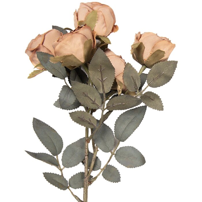 Декоративная ветка с цветами Clayre & Eef, коричнево-зеленая, 8x13x43 см