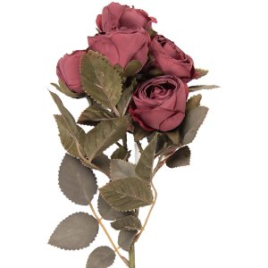 Декоративная ветка с красными розами Clayre & Eef 8x13x43 см