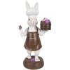 Фигурка кролика Clayre & Eef, 15x11x32 см, натуральная бело-коричневая