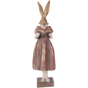 Фигурка Clayre & Eef с кроликом золотистая с красными...