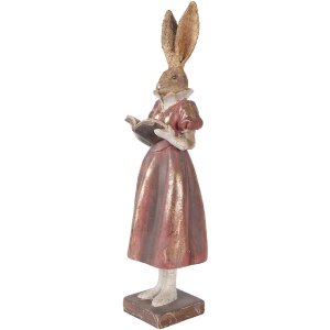 Фигурка Clayre & Eef с кроликом золотистая с красными...