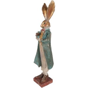 Фигурка кролика Clayre & Eef, золото-синий, 14x12x47 см