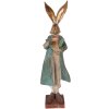 Фигурка кролика Clayre & Eef, золото-синий, 14x12x47 см