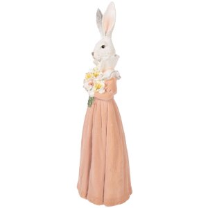 Декоративный кролик Clayre & Eef белый и розовый,...